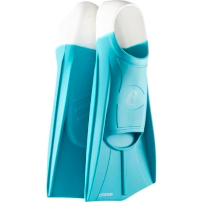 Afbeelding van CRESSI Vera Fins Aquamarijn/wit M Unisex 100% siliconen korte vinnen gesloten schoenontwerp, voor zwemmen, open water training, zwembad, snorkelen, duiken, aquamarijn/wit, (EU 39/41)