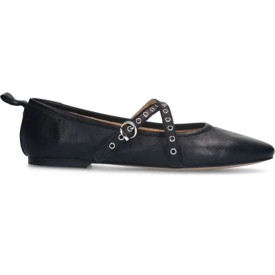 Afbeelding van sacha MIT Nieten Ballerina&#039;s met enkelbandjes, Dames, Maat: 37, Black Schoenen