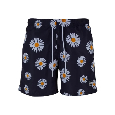 Afbeelding van Urban Classics Pattern Zwemshorts, Heren, Maat: Large, Midnightnavydaisy
