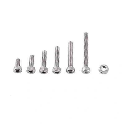 Afbeelding van 250 Stks M2 Effen Kleur Volledige Draad Hex Head Bolt Schroef Met Nuts Assortiment A2 Rvs (A: Cap Head)