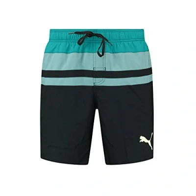 Afbeelding van PUMA Midboardshorts voor heren, zwart teal combo, L, blauwgroen combinatie, L