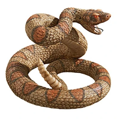 Afbeelding van Design Toscano Western Diamond Back Ratelslang Tuin Dierenstandbeeld, 34,5 cm, Polyresin, Full Colour, Beige