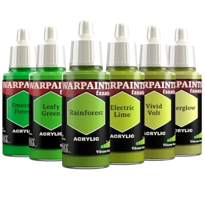 Afbeelding van The Army Painter, Warpaints Fanatic Flexible Triad: Vibrant Greens 6 x 18 ml acrylverf, miniatuur hobbyschilderij, kwaliteitsverf voor wargaming