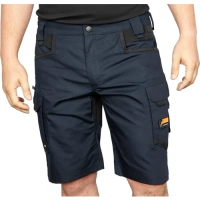 Afbeelding van ACE Constructor plus Herenwerkbroek kort met cargozakken &amp; elastische tailleband voor de zomer Marineblauw 56