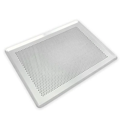 Afbeelding van Cécoa geperforeerde bakplaat (40X30 cm x 1 cm), oven bakplaat, is en deze rechthoekige bakvorm geschikt voor baguettes, cakes, pizza koekjes bakken