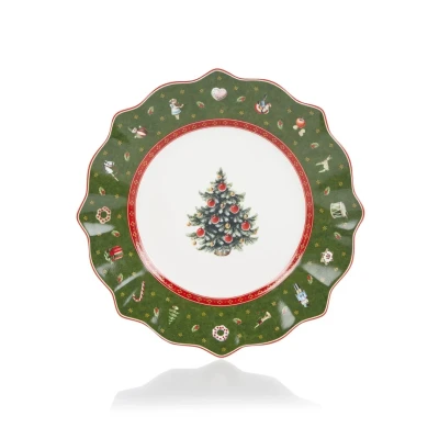 Afbeelding van Villeroy &amp; Boch Toy&#039;s Delight Ontbijtbord Groen/Rood 24 cm 4 stuks