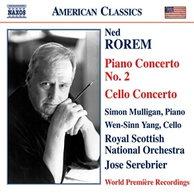 Afbeelding van Simon Mulligan, Wen Sinn Yang, Royal Scottish National Orchestra Rorem: Piano Concerto No.2/Cello (CD)