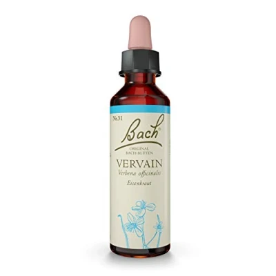 Afbeelding van Originele Bach bloesems druppels nr. 31 Vervain: energie doelgerichter gebruiken met de beekbloesem verbena, 20 ml