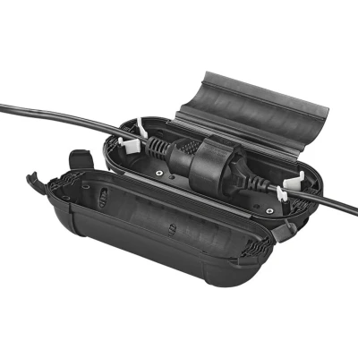 Afbeelding van Pro Plus Veiligheidsbox voor Schuko Stekkerverbindingen IP44 Ø 8.5 x 21 cm Zwart