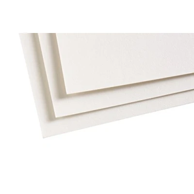 Afbeelding van Clairefontaine Ref 197016C Pastelmat Kaartvellen (Pack van 5 vellen) 360gsm kaart 24 x 32cm Witte kleur Speciaal samengesteld voor gebruik met Pastels