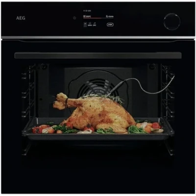 Afbeelding van AEG TR7PB73FSB 7000 MealAssist Inbouw Combi Stoomoven Zwart solo oven Inhoud: 72 Liter