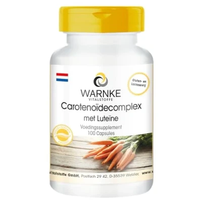 Afbeelding van Carotenoïdencomplex luteïne + zeaxanthine bèta caroteen lycopeen 100 capsules Warnke Vitalstoffe Duitse apothekerskwalitei