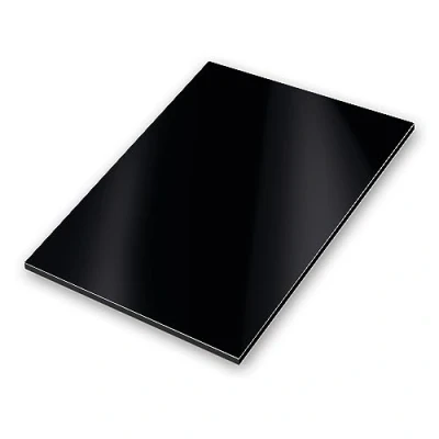 Afbeelding van aluminium composietplaat, zwart, weerbestendig bord, voor modelbouw, beursbouw, signaal, doe het zelvers, zeefdruk, 20 x 30 cm