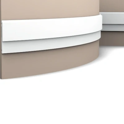 Afbeelding van Orac P9900F wandlijst 200x8x1 cm voor een moderne wand en plafond afwerking