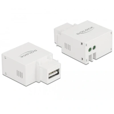 Afbeelding van Delock Keystone module met USB Type A laadcontactdoos 2,1 wit Delo