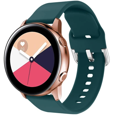 Afbeelding van Siliconen bandje Galaxy Watch 40/42mm / Active 2 42/44mm 3 41mm Donkergroen iMoshion En TPU (zacht)