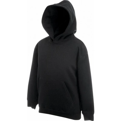 Afbeelding van Fruit Of The Loom Kinder Unisex Sweatshirt Met Capuchon / Hoodie (Zwart)