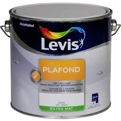 Afbeelding van Levis Plafondverf Extra Mat Wit 2.5L