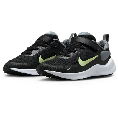 Afbeelding van Nike Performance Revolution 7 Unisex Hardloopschoenen competitie voor kinderen, Maat: 31, Black/barely volt/smoke grey/white Textiel/ synthetisch