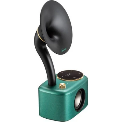 Afbeelding van Sangean CP 100D Gramophone FM/DAB+ retro radio Ocean Black met bluetooth en aux