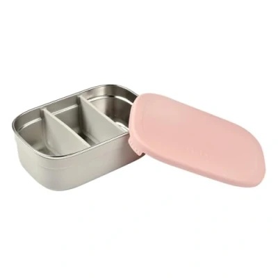 Afbeelding van Beaba Broodtrommel Brooddoos Lunchbox RVS Siliconen Roze