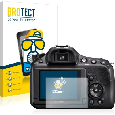 Afbeelding van BROTECT (2 Stuks) Antireflecterende Beschermfolie voor Sony Alpha 58 (SLT A58) Anti Glare Screen Protector, Mat, Ontspiegelend