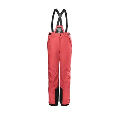 Afbeelding van killtec Skibroek voor meisjes, functionele broek met afritsbare slab, sneeuwvanger en randbescherming KSW 77 GRLS SKI PNTS, neon koral, 140, 37258 000