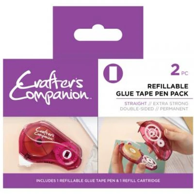 Afbeelding van Crafter&#039;s Companion Glue Tape Pen &amp; Refill Straight 2st.