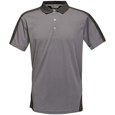 Afbeelding van Regatta Contrast Coolweave Polo RG1740 Seal Grey (Solid)/Black 4XL