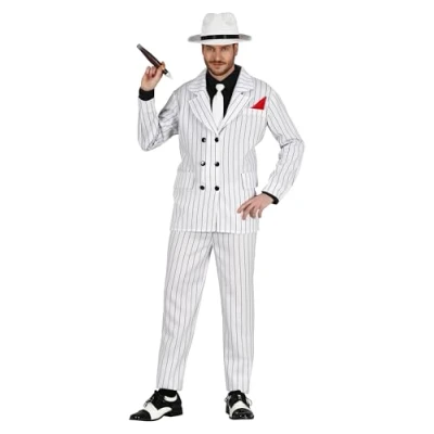 Afbeelding van Fiestas Guirca Kostuum White Gangster maat L (52 54)