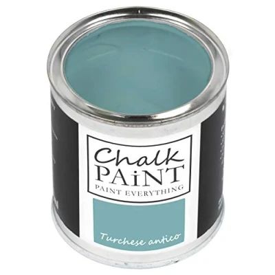 Afbeelding van Chalk Paint Everything Turquoise Antiek 250 ml zonder papier, gemakkelijk te verven alle materialen