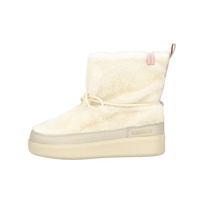 Afbeelding van Napapijri JADE Enkellaarsjes met plateauzool, Dames, Maat: 36, Mineral beige Imitatieleer/ textiel