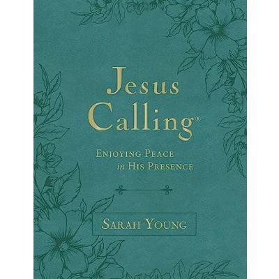Afbeelding van Jesus Calling, Large Text Teal Leathersoft, with Full Scriptures: Enjoying Peace in His Presence (A 365 Day Devotional)