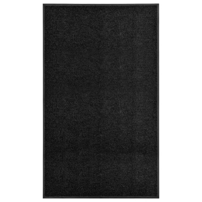 Afbeelding van vidaXL Deurmat wasbaar 90x150 cm zwart
