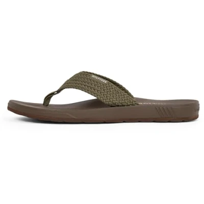 Afbeelding van TOMMY HILFIGER Heren MOLDED WEB BEACH SANDAL Flip Flops, Khaki (Army Green), 7 UK, Legergroen, 41 EU