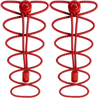 Afbeelding van CampTeck U7194 veters met snelsluiting, elastische snelsluitsysteem, rood, 1 paar