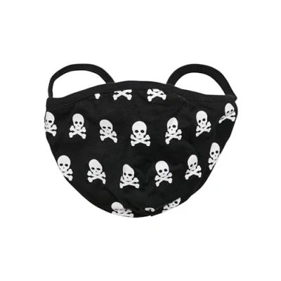 Afbeelding van Mister Tee Skull FACE Stoffen mondkapje, Maat: One Size, Black/white