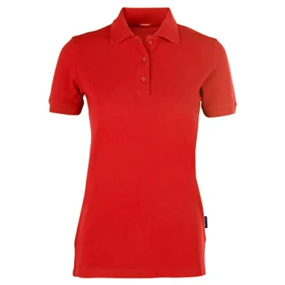 Afbeelding van Women&#039;s Heavy Polo &#039;Performance&#039; met korte mouwen Red XXL
