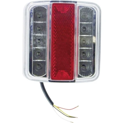 Afbeelding van Berger &amp; Schröter Aanhangerachterlicht Knipperlicht, Remlicht, Achterlicht, Kentekenverlichting Rechts 12 V Rood, Zilver Helder glas