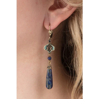 Afbeelding van Lapis oorbellen in blauw