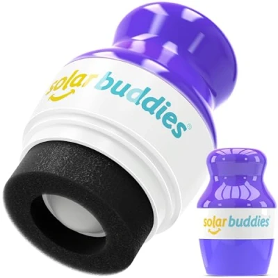 Afbeelding van Solar Buddies Zonnebrandcrème Applicator Paars Herbruikbare roll on sponsapplicator voor zonnebrandcrème, zonnebrand en lotion kinderen, volwassenen gezinnen Bevat 100 ml