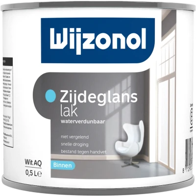 Afbeelding van Wijzonol Zijdeglanslak Waterverdunbaar 0,5 Liter op Kleur