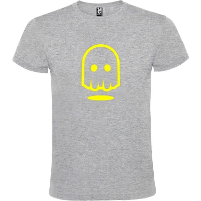 Afbeelding van Grijs T shirt ‘Spookje’ Geel maat 4XL