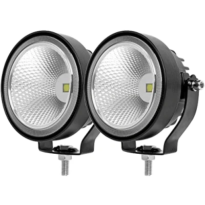 Afbeelding van 4 inch ronde led mistlampen x off road pod licht drijven lamp voor pick up truck auto boot SUV 4WD ATV 12V 24V tractor motorfiets werk 2st