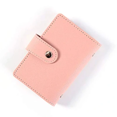 Afbeelding van TopHomer PU Lederen Kaarthouder Multi Compartiment Card Pouch Case Visitekaartje Portemonnee Tas voor 24 Creditcards, roze, 7.5cmx11cm, Elegant