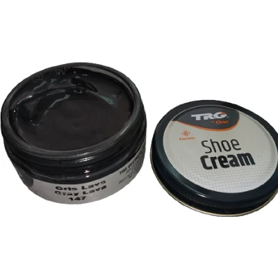 Afbeelding van TRG schoencrème met bijenwas lava grijs 50 ml