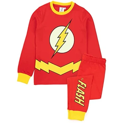 Afbeelding van DC Comics the Flash Pyjama&#039;s Jongens Kids Glow in Dark Costume PJ&#039;s 6 7 jaar