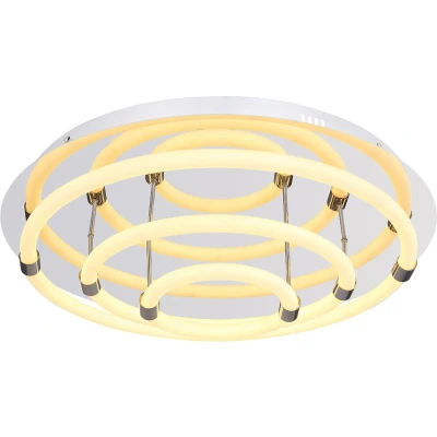 Afbeelding van Globo plafonniere Epi chroom metaal 55 cm ingebouwde LED module 65001D2