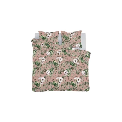 Afbeelding van Dekbedovertrek iSeng Fleur Roze Satijn 200 x / 220 cm 2 Persoons