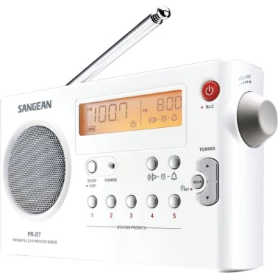 Afbeelding van Sangean PR D7 Transistorradio VHF (FM), Middengolf Wit